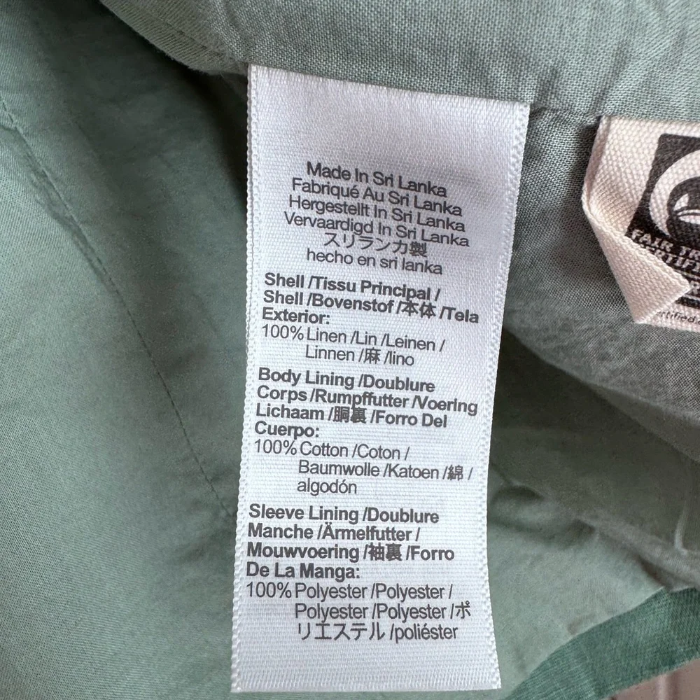 Madewell SeaFoam Green new with tags linen blazer large - Picture 6 of 9